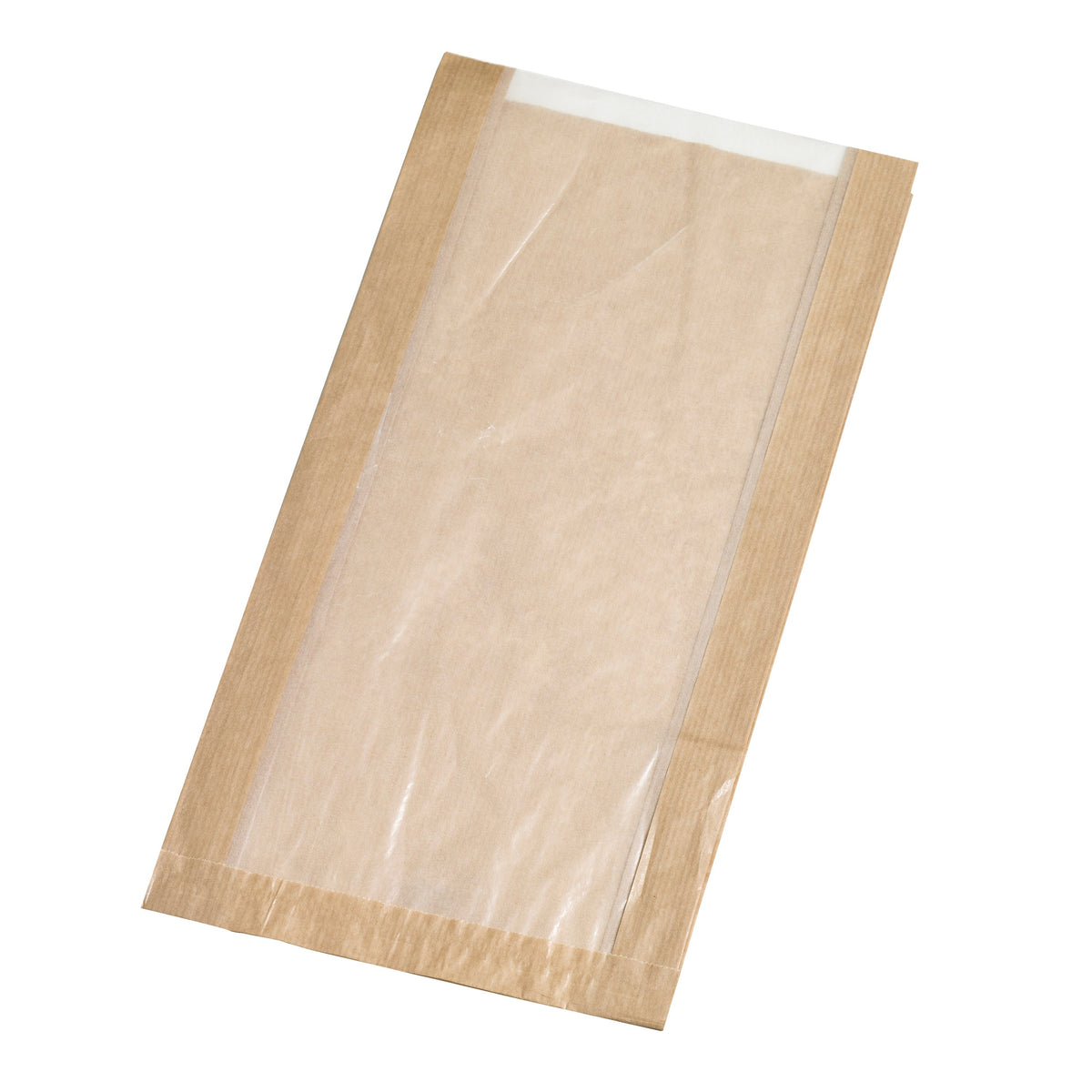 Bags, Sandwich, 15.74 x 7.9 x 2.4 Inch, Paper, Brown, with Crystal Window, 1 Each,1000 - 1 COUNT
