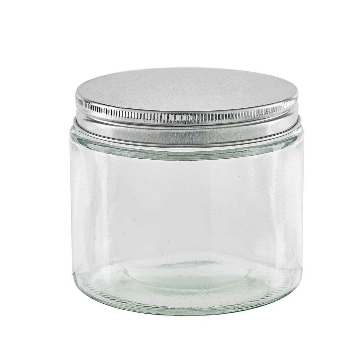 Jars, 13 Ounce, Round, Glass, with Aluminum Cap, 1 Each,50 - 1 COUNT