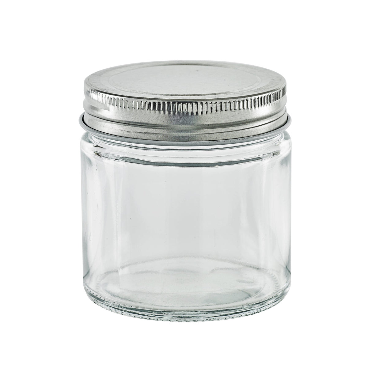 Jars, 7.4 Ounce, Round, Glass, with Aluminum Cap,80 - 1 EACH