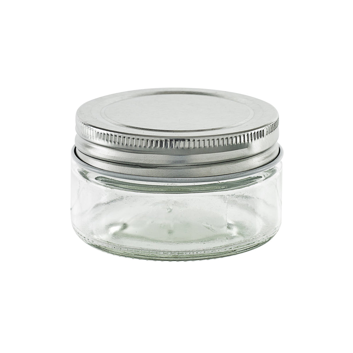 Jars, 3.3 Ounce, Round, Glass, with Aluminum Cap,90 - 1 EACH