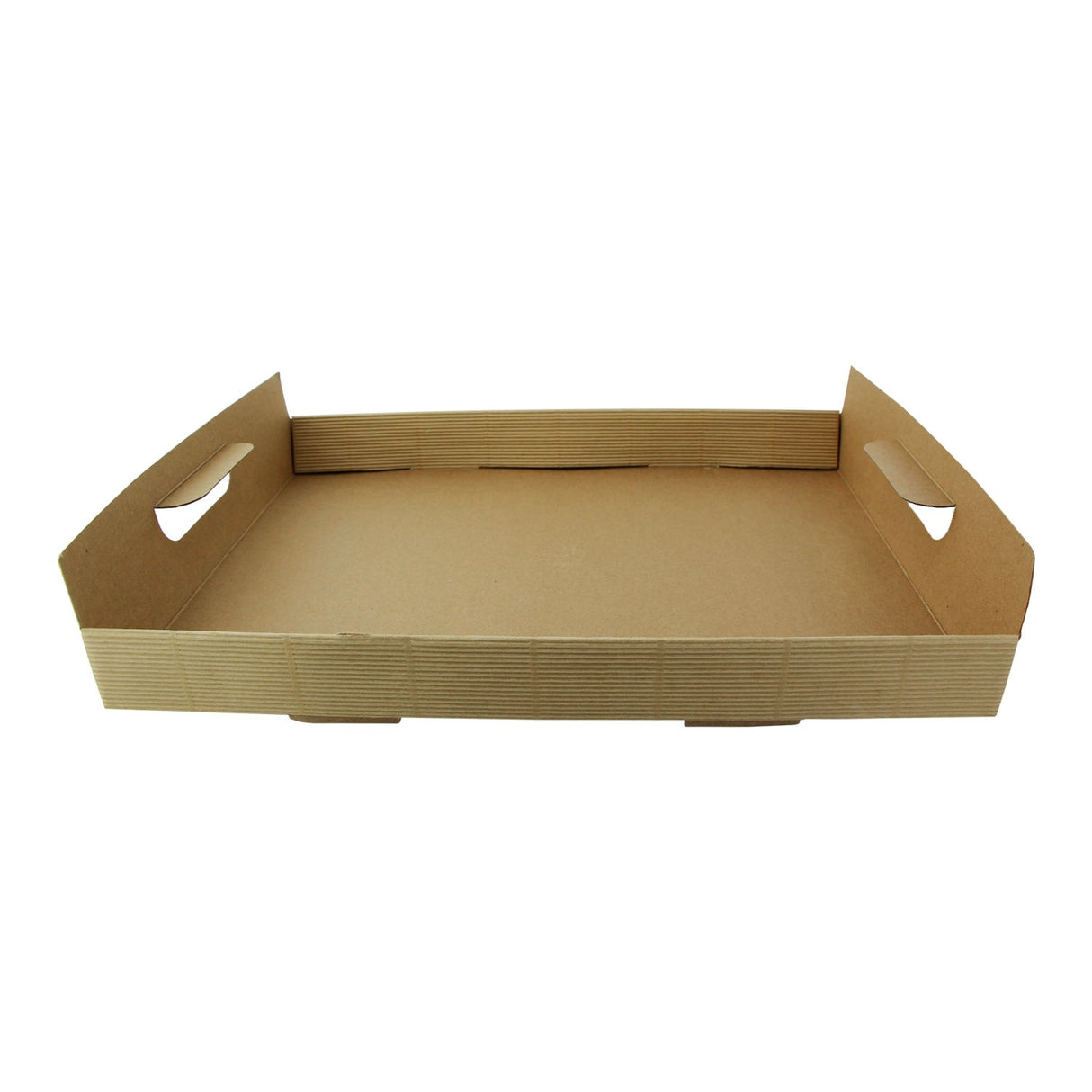Trays, 12 x 12 x 1.7 Inch, Paper, Kraft, with Handles,2 - 50 COUNT