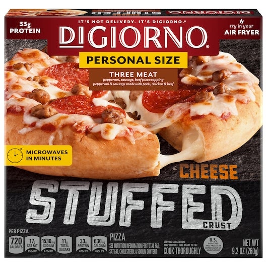 Pizza, Cheese Stuffed Crust, Three Meat,10 - 9.2 OUNCE