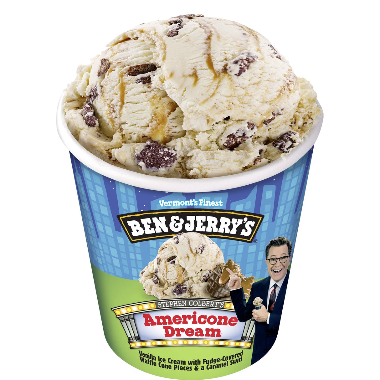 Ice Cream, Hard Serve, Stephen Colbert's AmeriCone Dream, 1 Ounce,8 - 16 FLUID