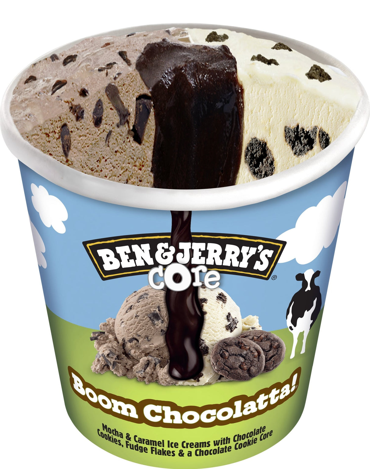 Ice Cream, Hard Serve, Boom Chocolatta, Frozen,8 - 16 FLUID