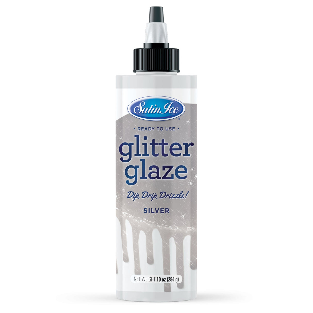 Glitter Glaze, Silver,3 - 10 OUNCE