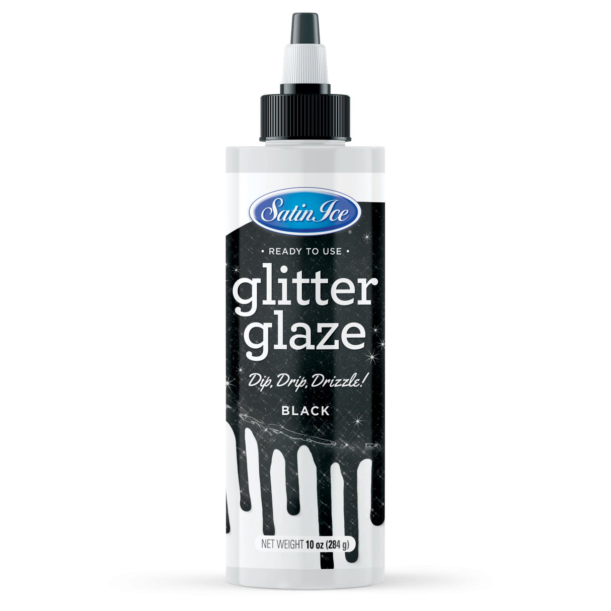 Glitter Glaze, Black,3 - 10 OUNCE