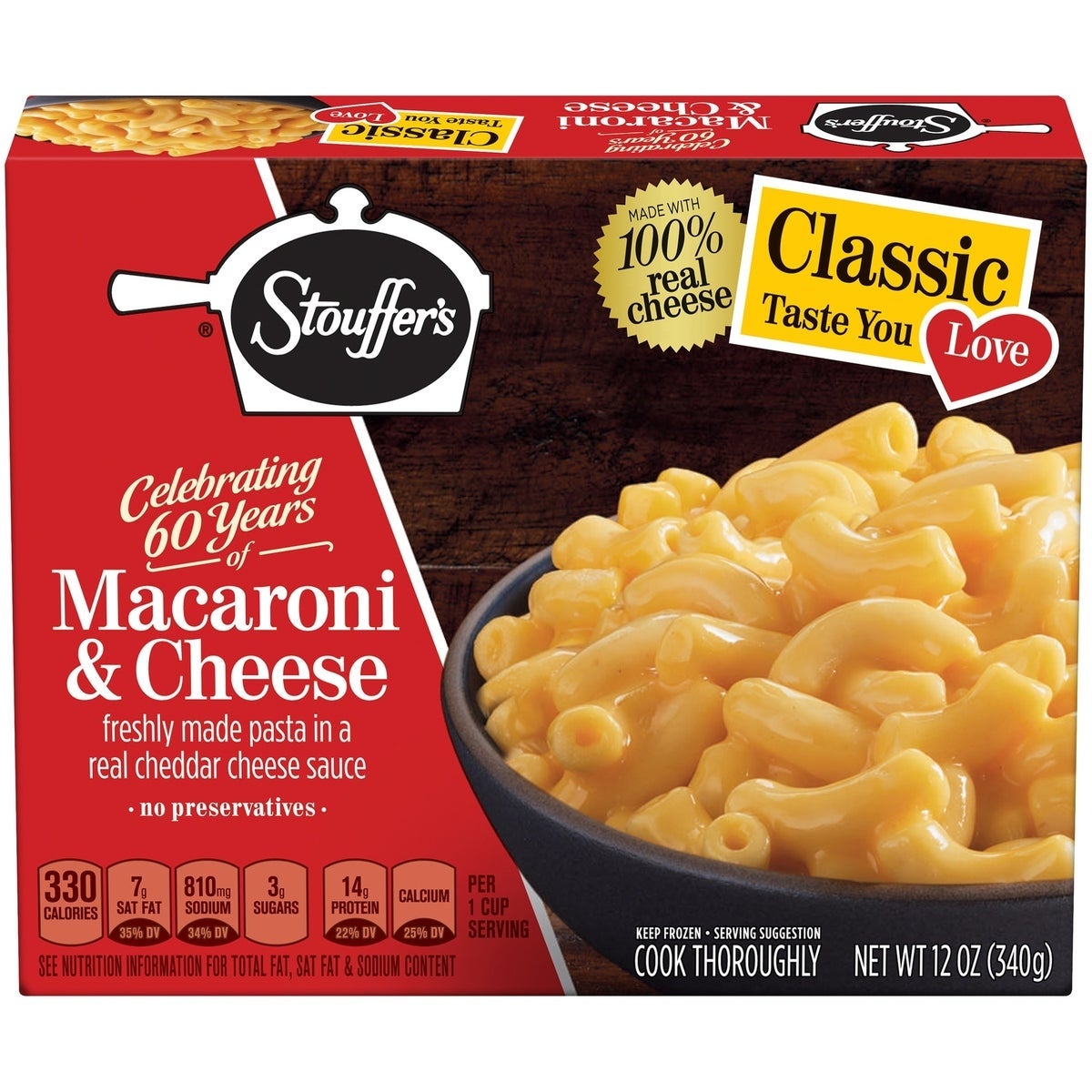 Entree, Macaroni & Cheese,12 - 12 OUNCE