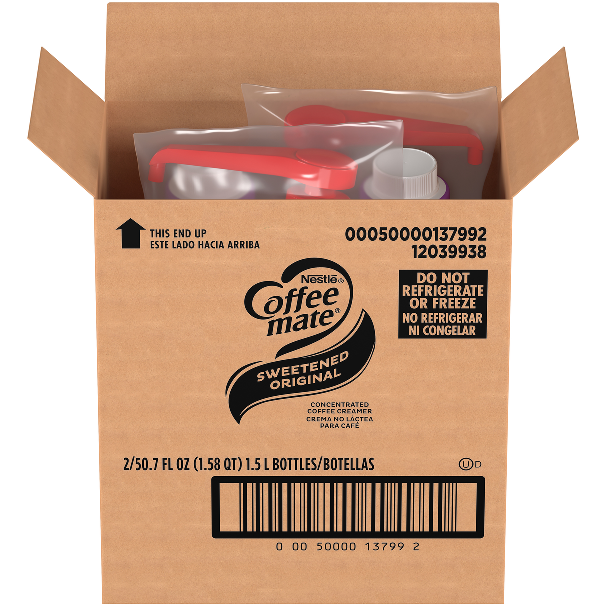 Concentrated Creamer, Coffee-Mate Liquid, Original Sweetened, Shelf-Stable,2 - 1.5 LITER