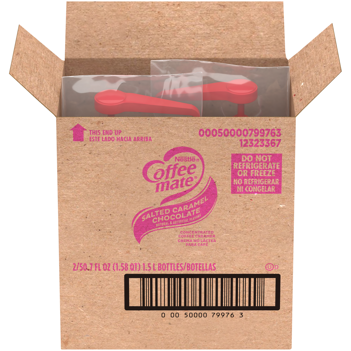 Creamer, Liquid, Coffee-mate Salted Caramel Chocolate, Non-Dairy, Shelf Stable,2 - 50.7 FLUID