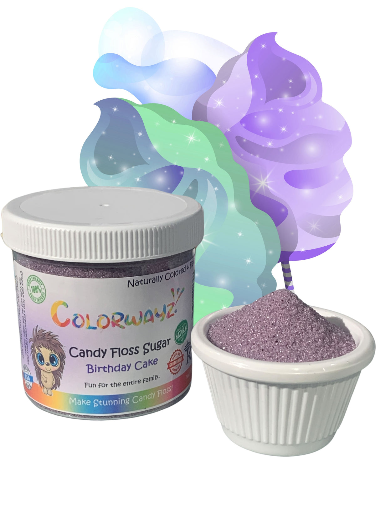 Sugar, Cotton Candy, Birthday Cake,6 - 5 OUNCE