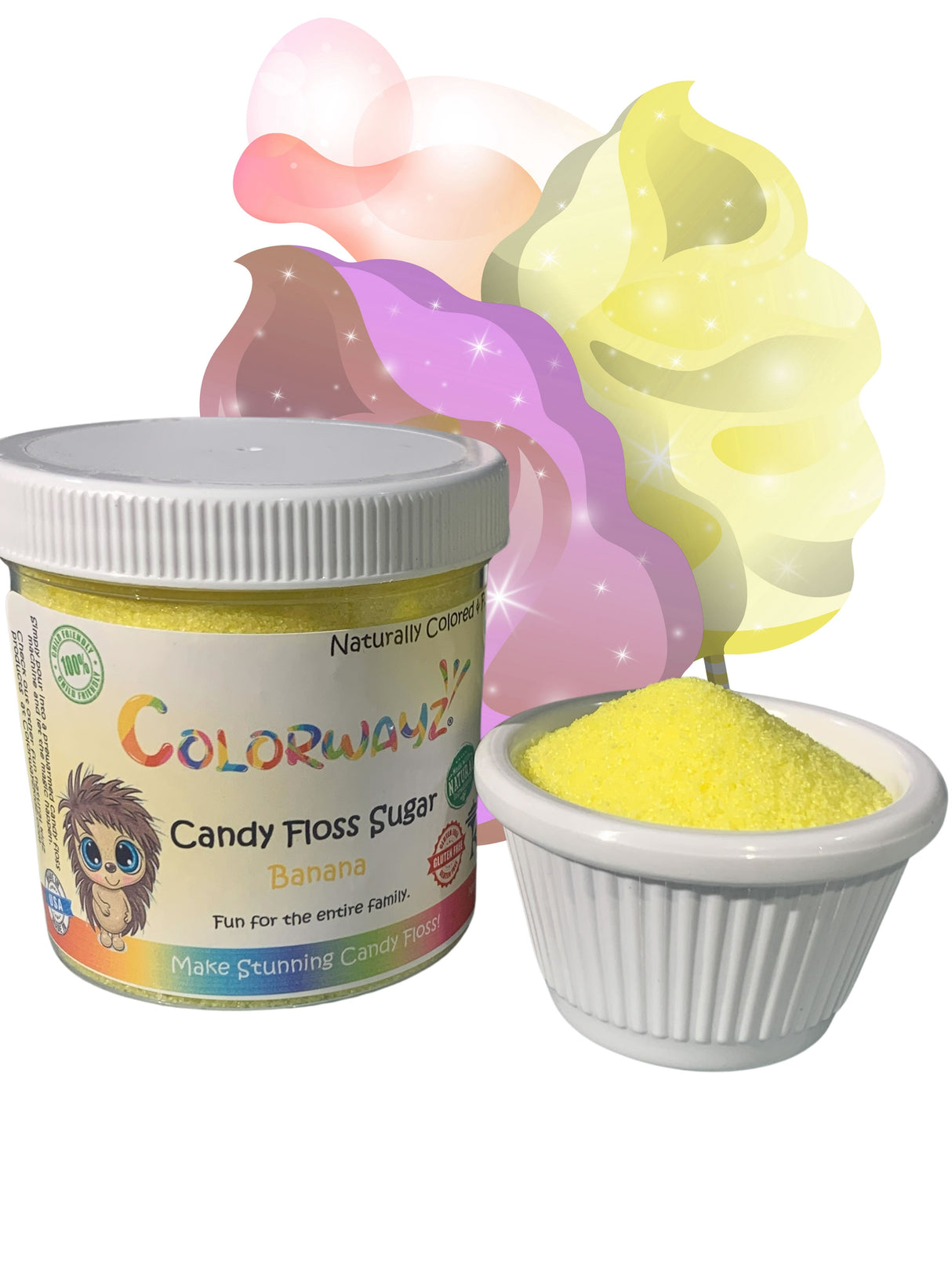 Sugar, Cotton Candy, Banana,6 - 5 OUNCE