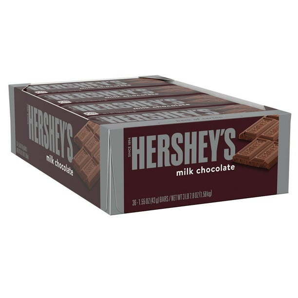 Candy Bar, Milk Chocolate,36 - 1.55 OUNCE