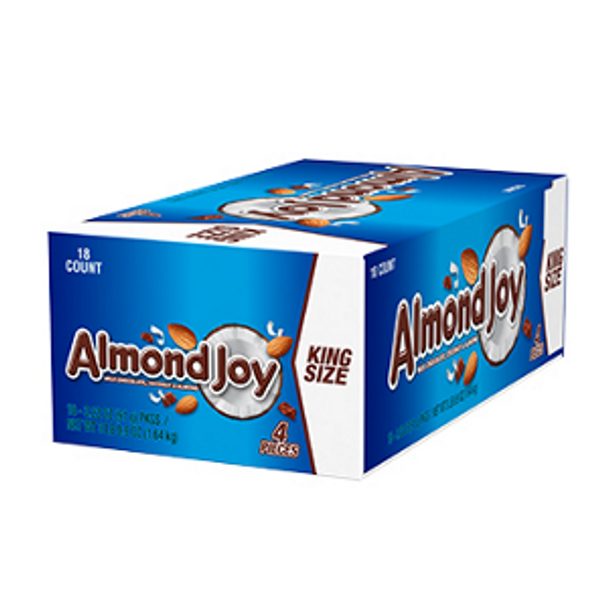 Candy Bar, Chocolate-Covered, Coconut, with Almond, King Size,18 - 3.22 OUNCE