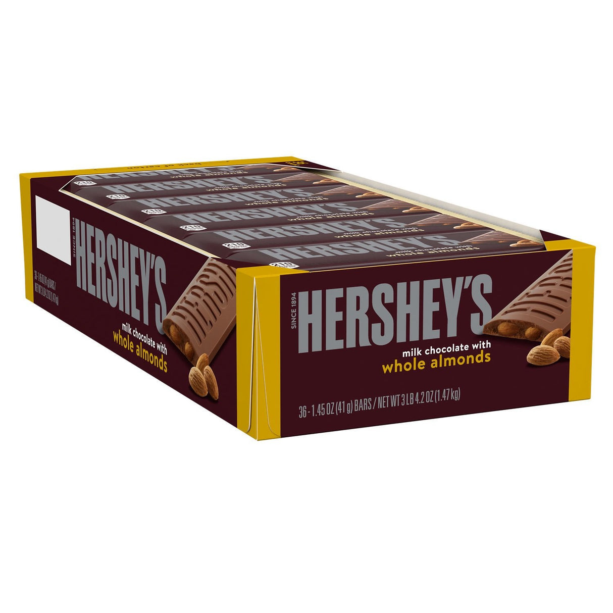Candy Bar, Milk Chocolate, with Almonds,36 - 1.45 OUNCE