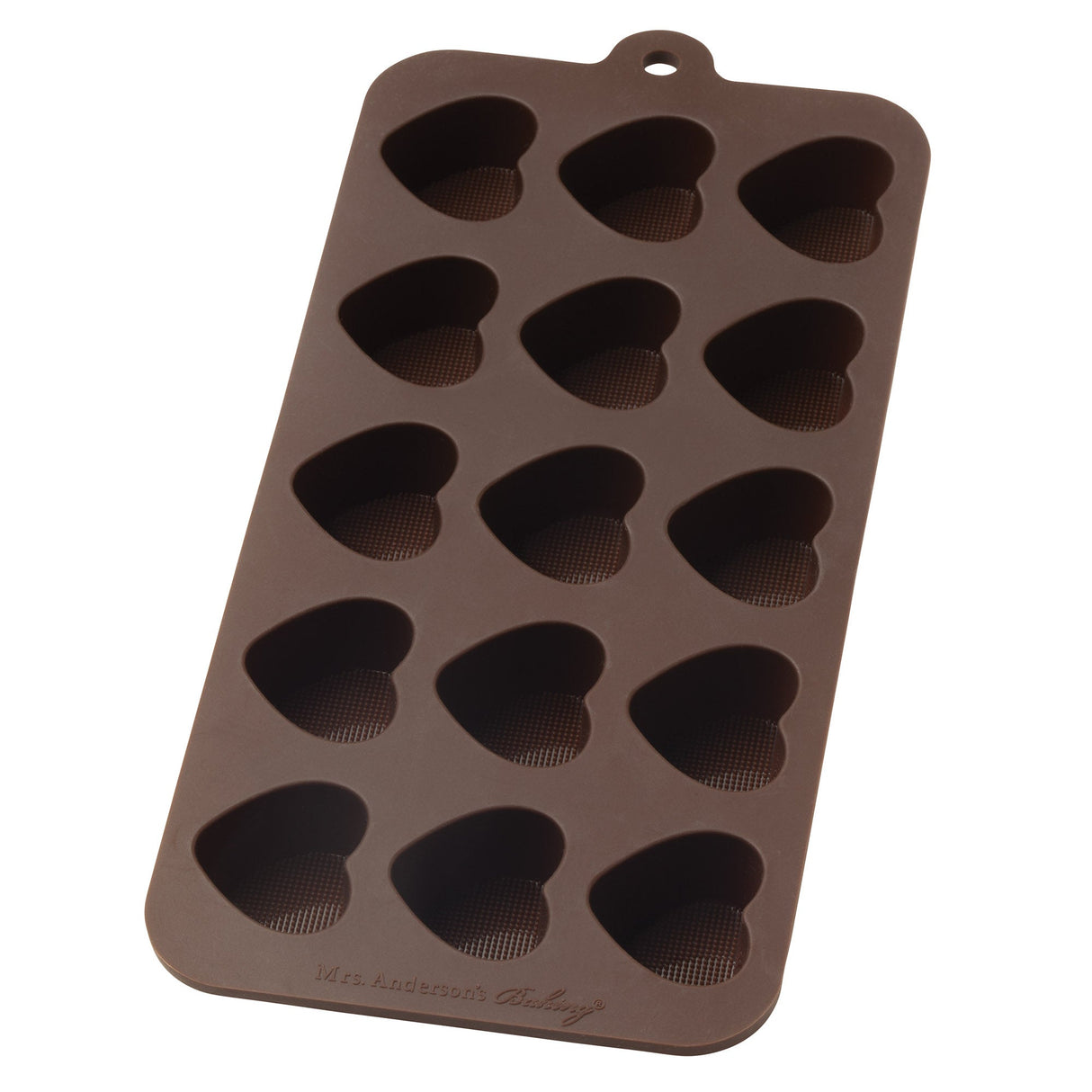 Molds, Chocolate, 15-Compartment, Heart, Silicone, Temperature Safe -90 to 570 Degrees F,6 - 1 EACH