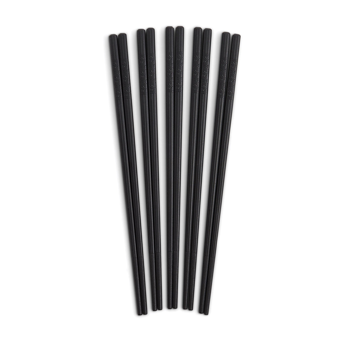 Chopsticks, Fiberglass, Engraved, Black, Reusable,6 - 10 COUNT