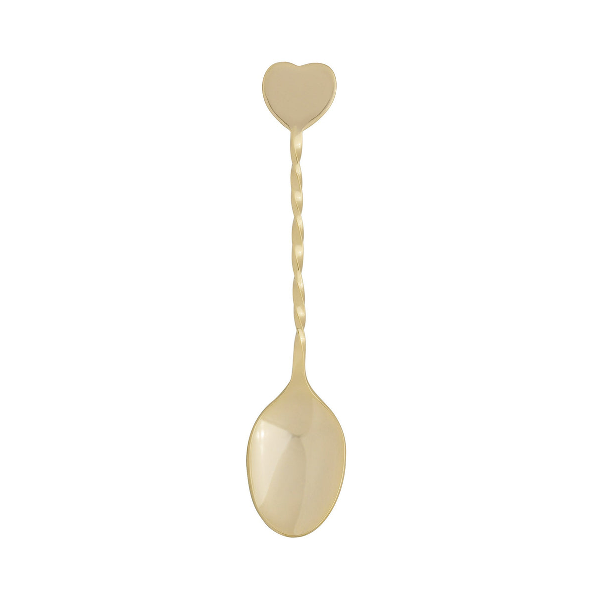 Spoons, Demi, Stainless Steel, Heart Design, Gold Plated, 4.5 Inch,12 - 1 EACH