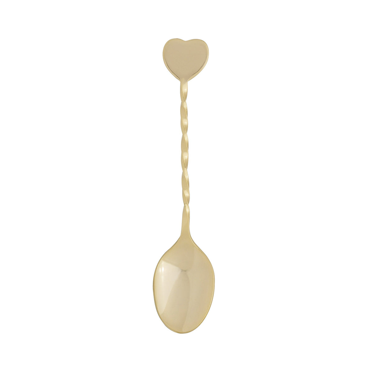 Spoons, Demi, Stainless Steel, Heart Design, Gold Plated, 4.5 Inch, 1 Each,12 - 1 COUNT