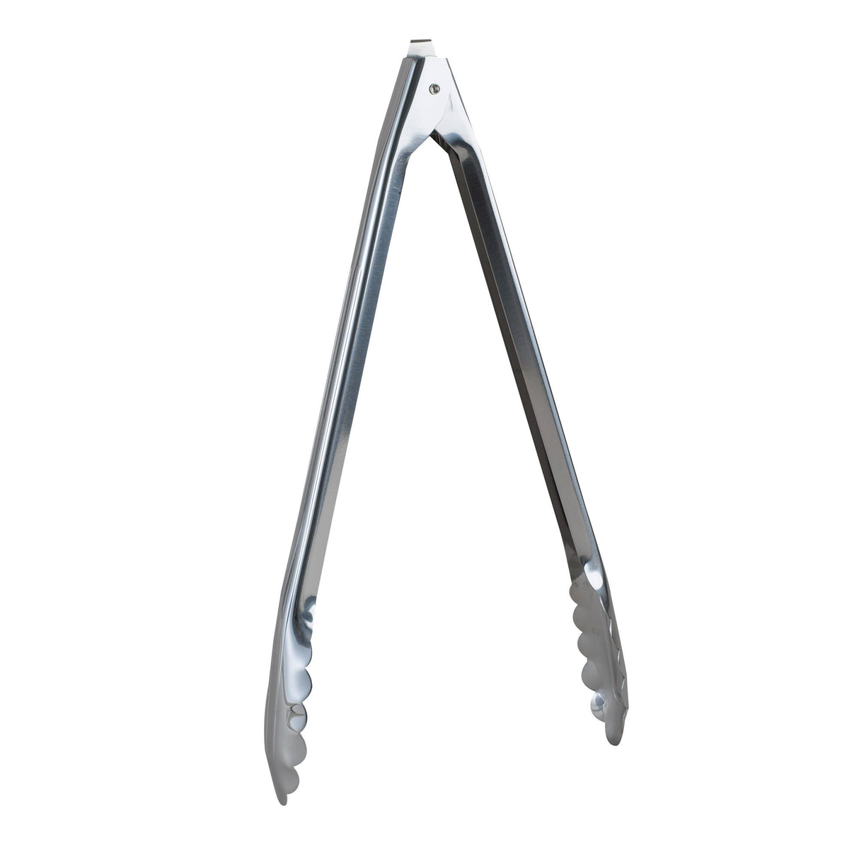 Tongs, Spring, 12 Inch, Stainless Steel, Hinged with Lock,12 - 1 EACH