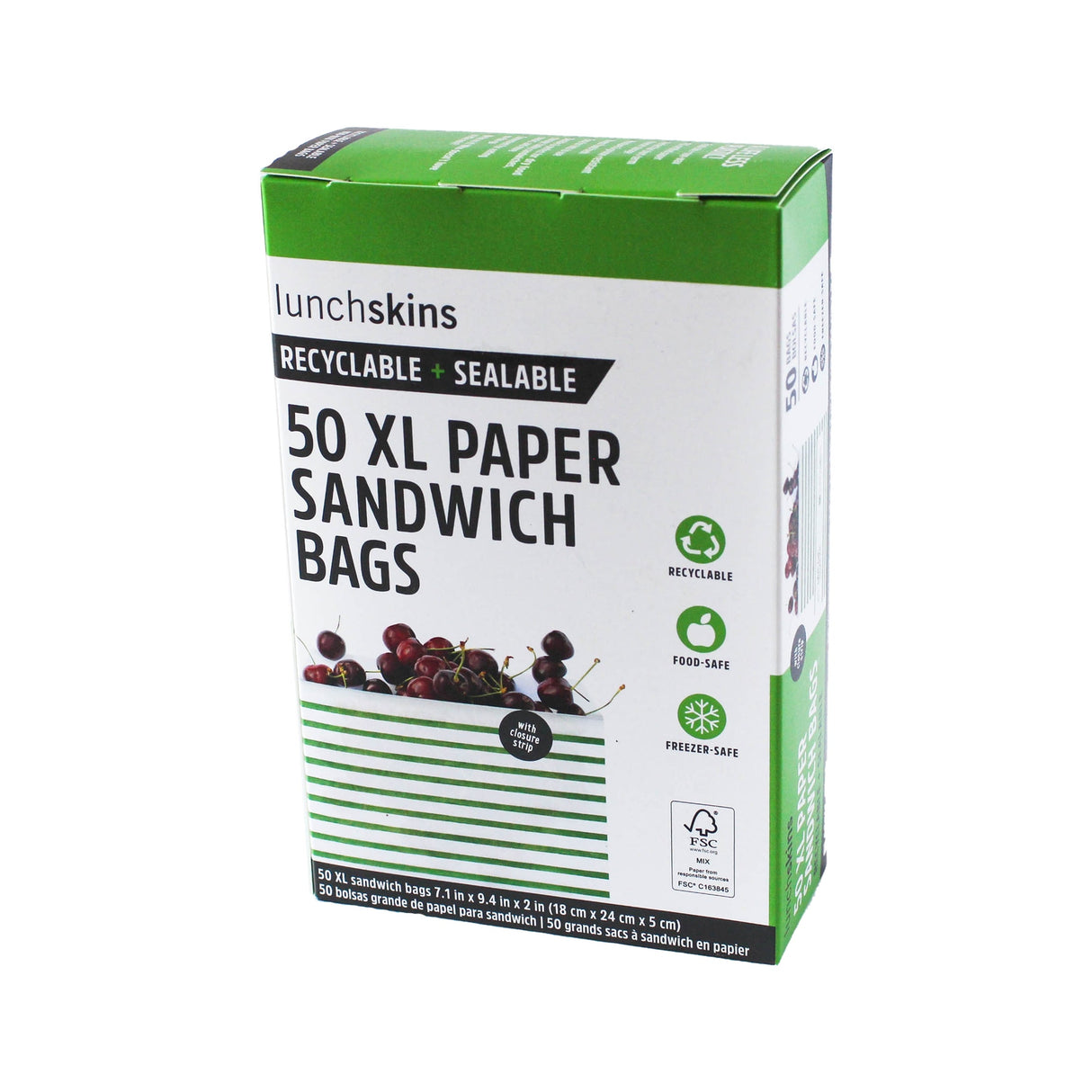 Bag, Sandwich, Paper, Kraft, Chevron Print, Sealable,12 - 50 COUNT