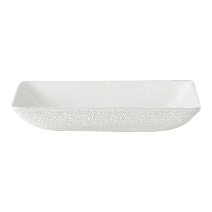 Plates, 2.5 Inch, Bagasse, White, Square, 2.5 Linear Inch,100 - 1 EACH