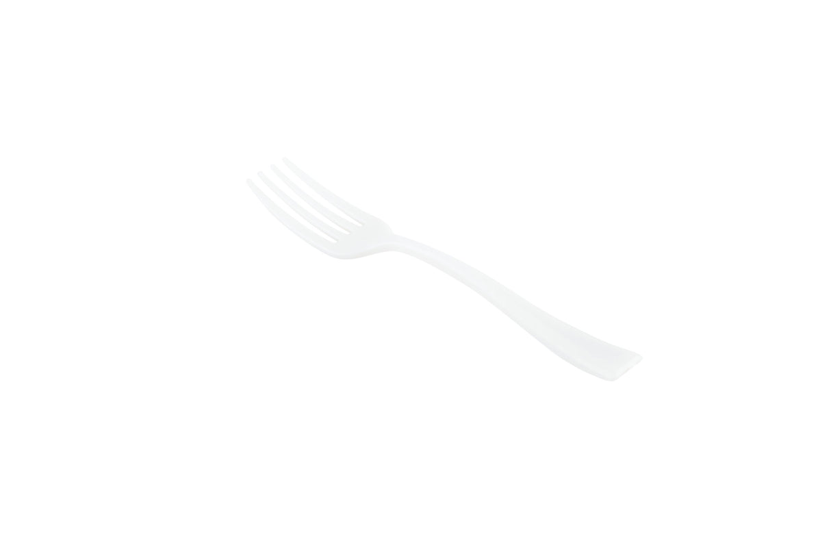 Forks, Mini, Plastic, White, 4 Inch,100 - 1 EACH