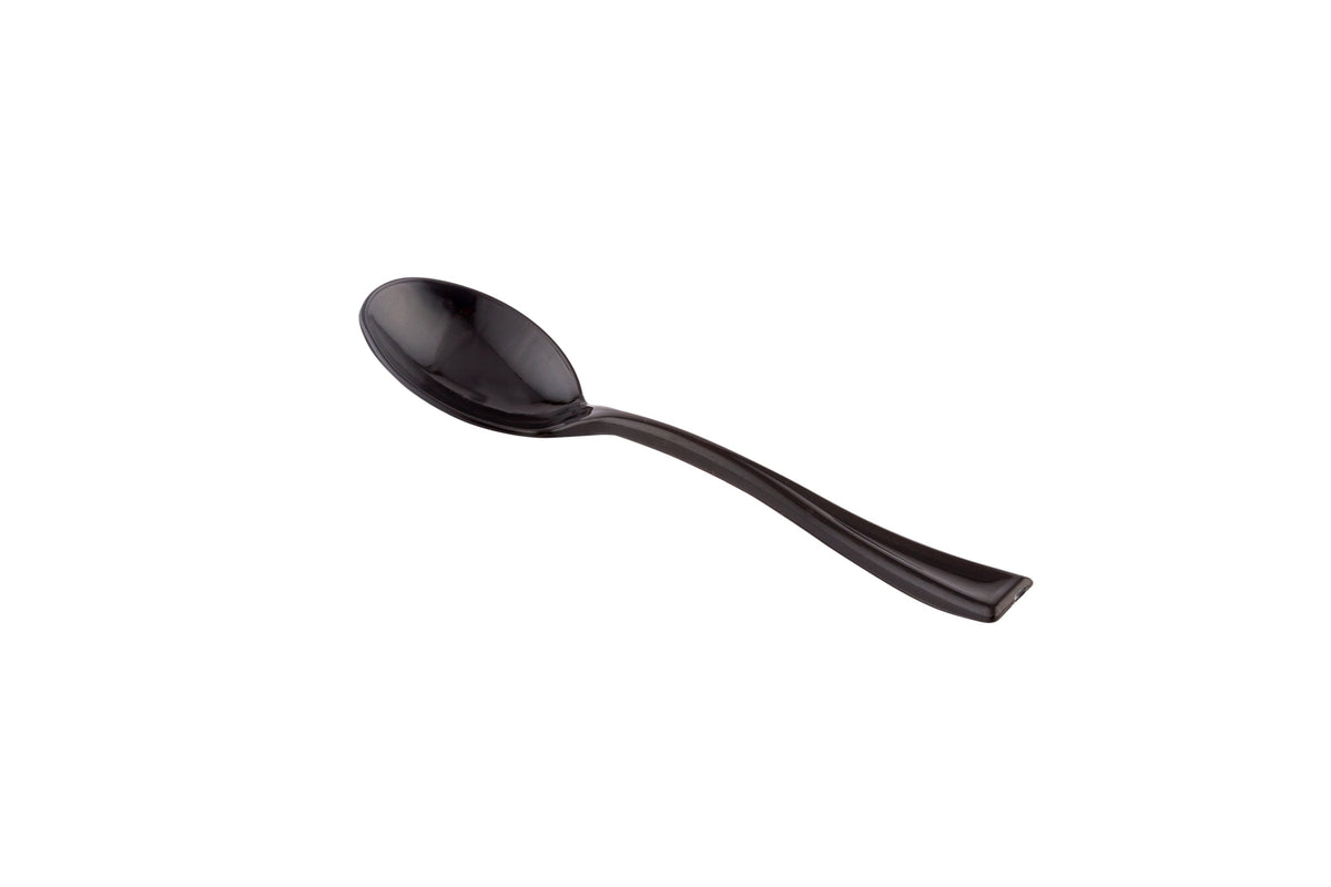 Spoons, Mini, Plastic, Black, 4 Inch,100 - 1 EACH