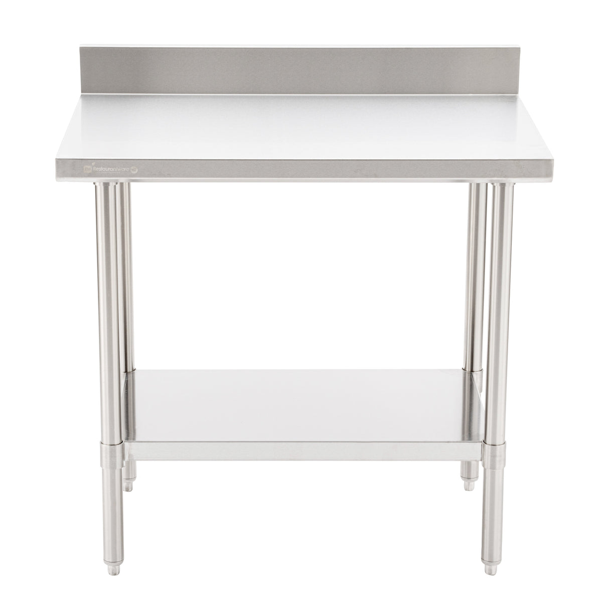 Table, Work, Kitchen Tek 24 x 36 Inch, Stainless Steel, Medium Duty 16 Gauge, 4 Inch Backsplash, Undershelf,1 - 1 EACH