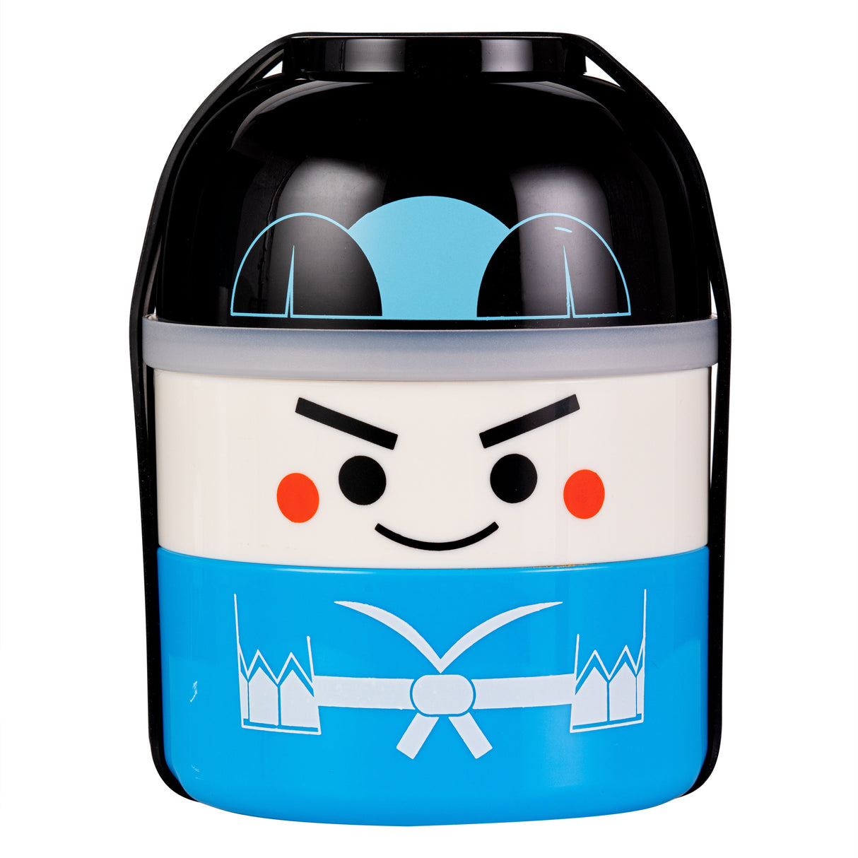 Box, 2-Tier Bento, Bento Tek 22 Ounce, Plastic, Ichiro Kokeshi Print, 4.25 x 4.25 x 5.25 Inch,1 - 1 EACH