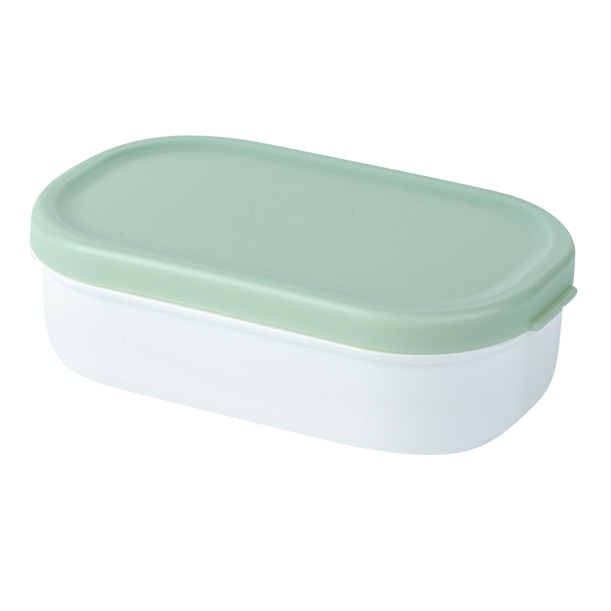 Containers, Buddha Box Snack & Sauce, Bento Tek 3 Ounce, Plastic, White, 3.75 x 2.25 x 1.25 Inch, with Green Lid,4 - 1 EACH