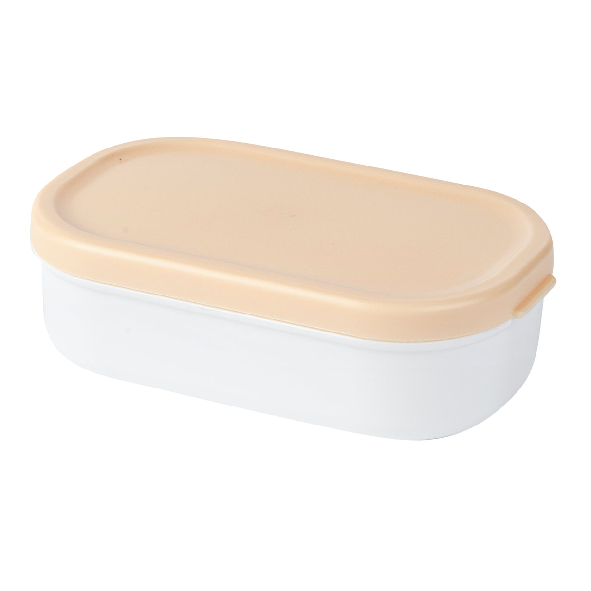 Containers, Buddha Box Snack & Sauce, Bento Tek 3 Ounce, Plastic, White, 3.75 x 2.25 x 1.25 Inch, with Beige Lid,4 - 1 EACH