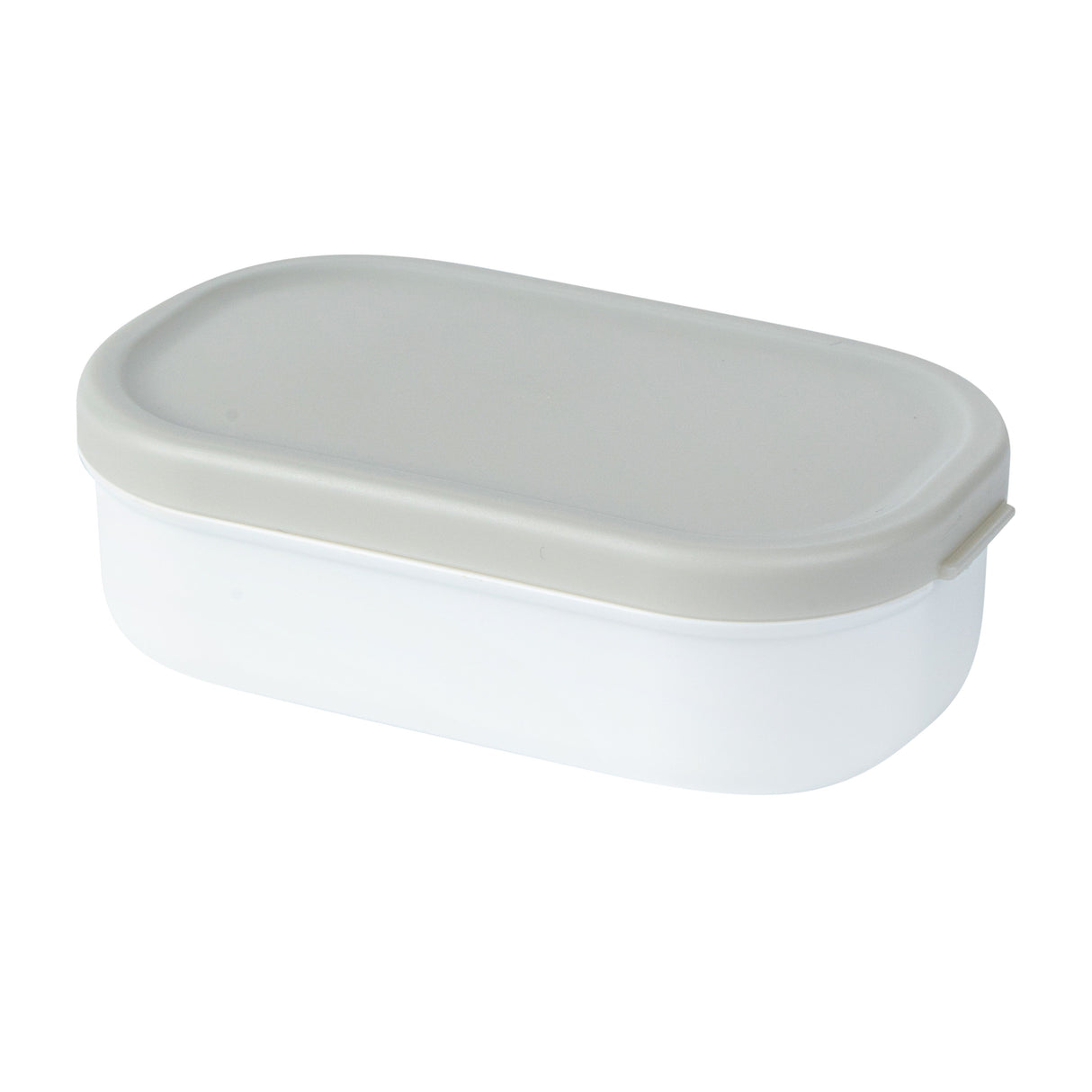 Containers, Buddha Box Snack & Sauce, Bento Tek 3 Ounce, Plastic, White, 3.75 x 2.25 x 1.25 Inch, with Gray Lid,4 - 1 EACH