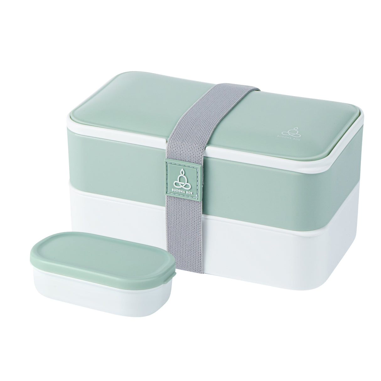 Box, Lunch, Bento Tek 41 Ounce, Plastic, Green & White, 7.25 x 4.25 x 4 Inch, with Utensils & Sauce Cup,1 - 1 EACH