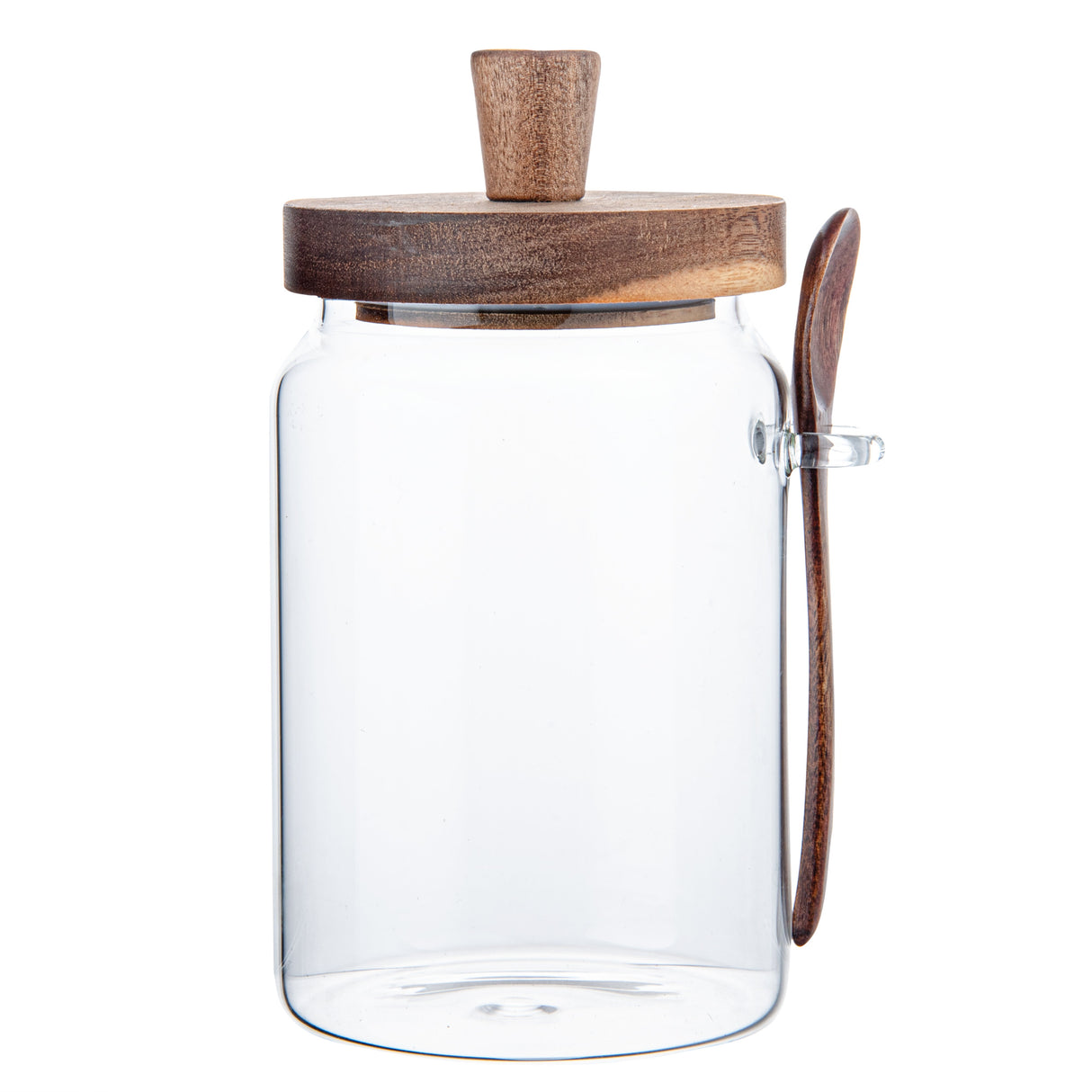 Jar, Storage, Vetri 29 Ounce, Glass, with Acacia Lid & Chalkboard Label, 3.25 x 3.25 x 7.5 Inch,1 - 1 EACH