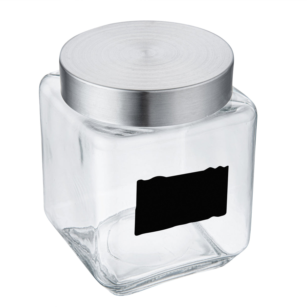 Jar, Storage, Vetri 46 Ounce, Glass, with Lid & Chalkboard Label, 3.5 x 3.5 x 5.75 Inch,1 - 1 EACH