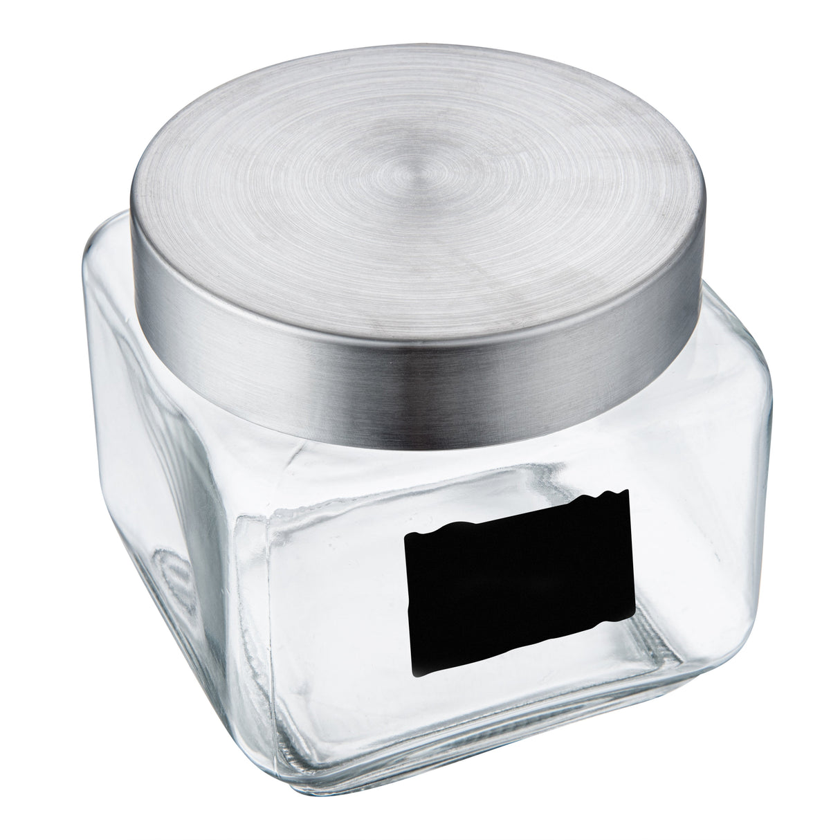 Jar, Storage, Vetri 20 Ounce, Glass, with Lid & Chalkboard Label, 3.5 x 3.5 x 4.25 Inch,1 - 1 EACH