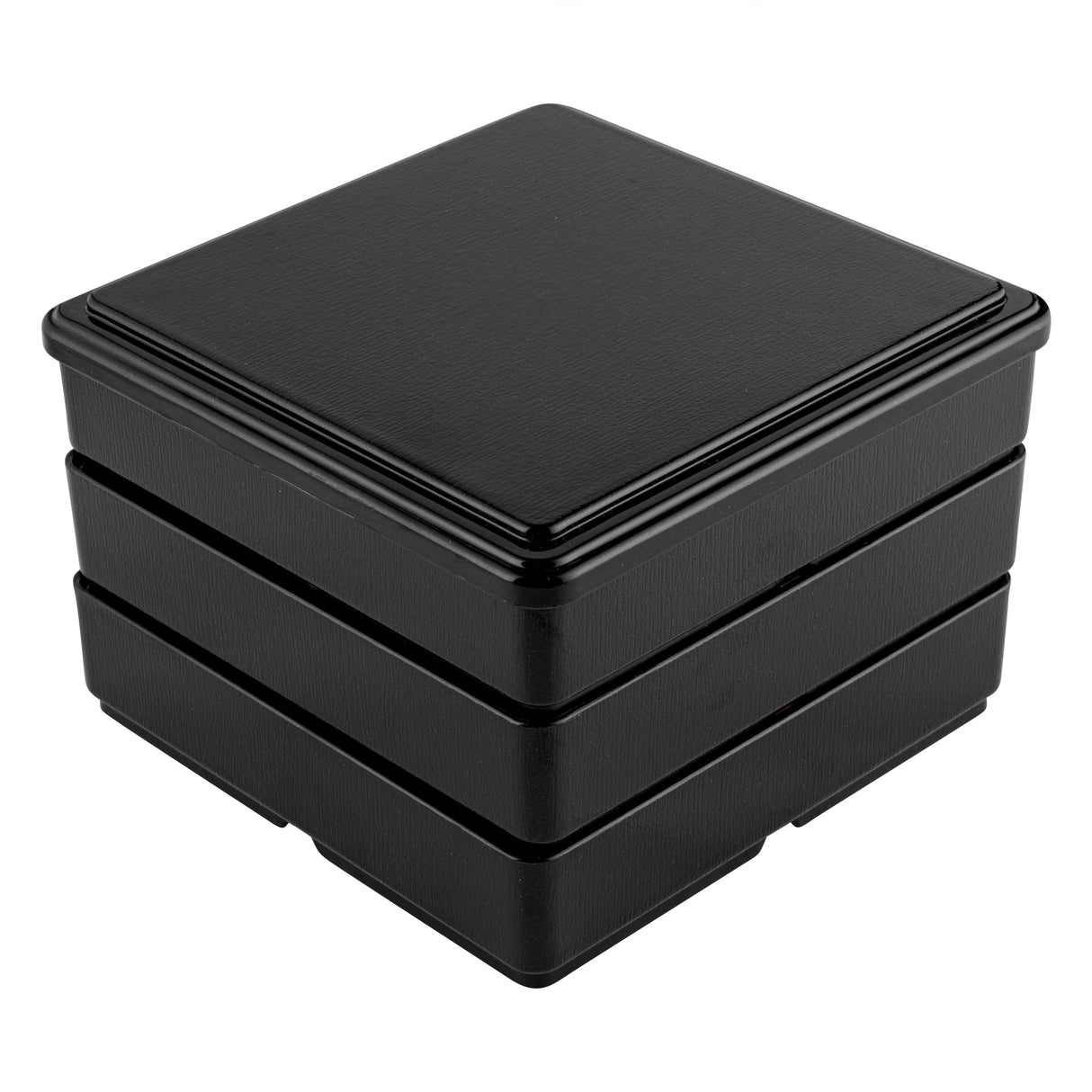 Box, Japanese Style Bento 4-Compartment, 8.25 x 8.25 x 6 Inch, Plastic, Black & Red, ABS,1 - 1 EACH