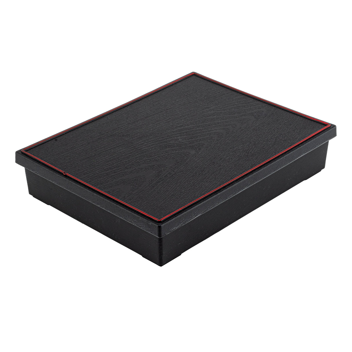 Box, Japanese Style Bento 5-Compartment, 10.75 x 8.25 x 2.25 Inch, Plastic, Black & Red, ABS,1 - 1 EACH