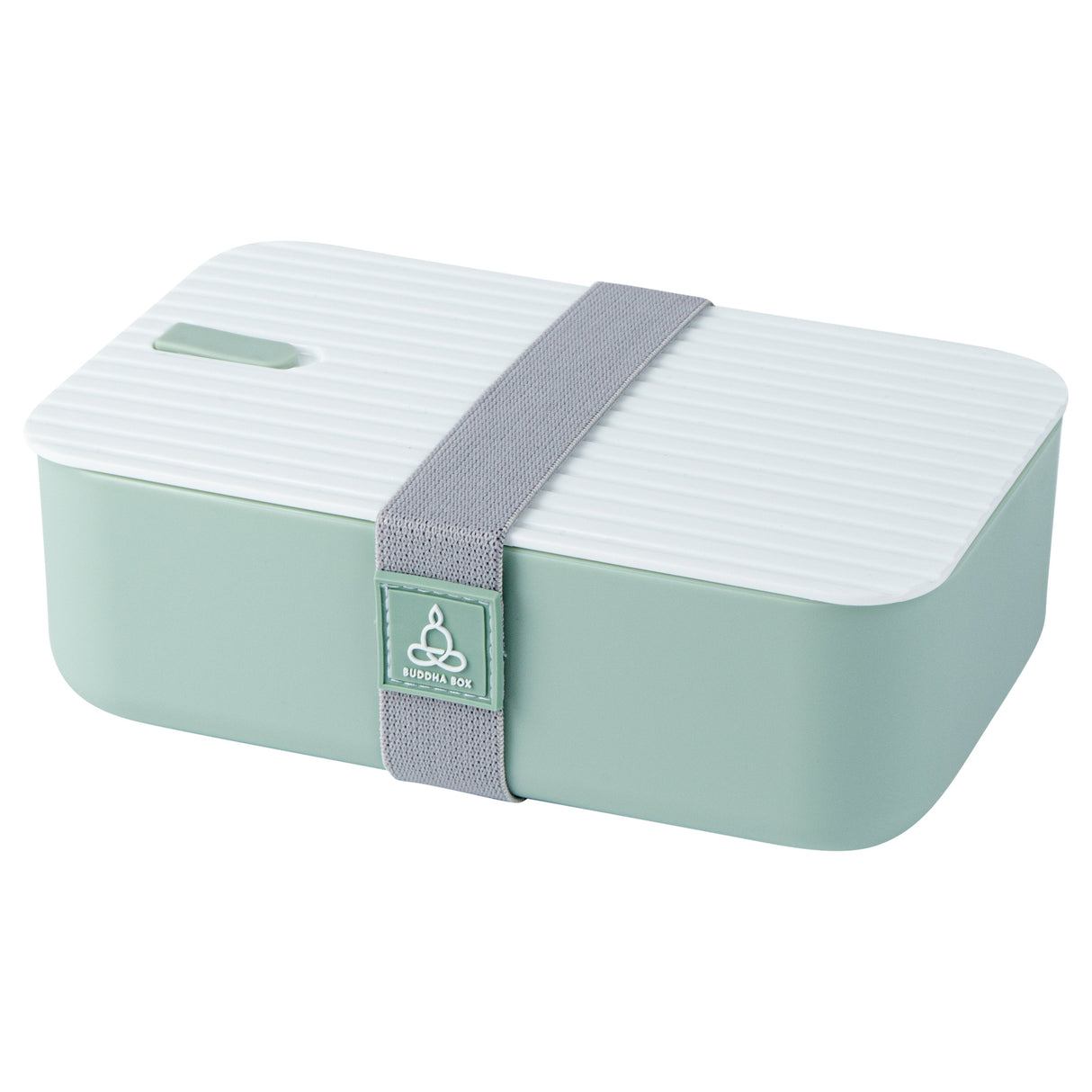 Container, Buddha Box Lunch, Bento Tek 34 Ounce, Plastic, Green, 7.5 x 4.75 x 2.5 Inch, with White Lid,1 - 1 EACH