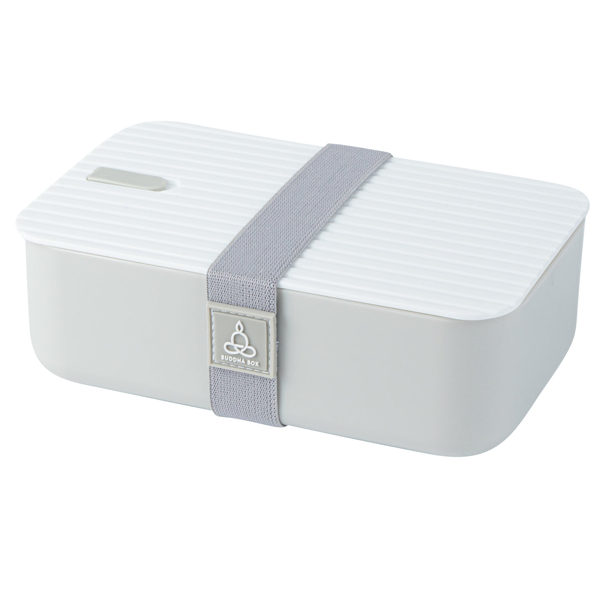 Container, Buddha Box Lunch, Bento Tek 34 Ounce, Plastic, Gray, 7.5 x 4.75 x 2.5 Inch, with White Lid,1 - 1 EACH
