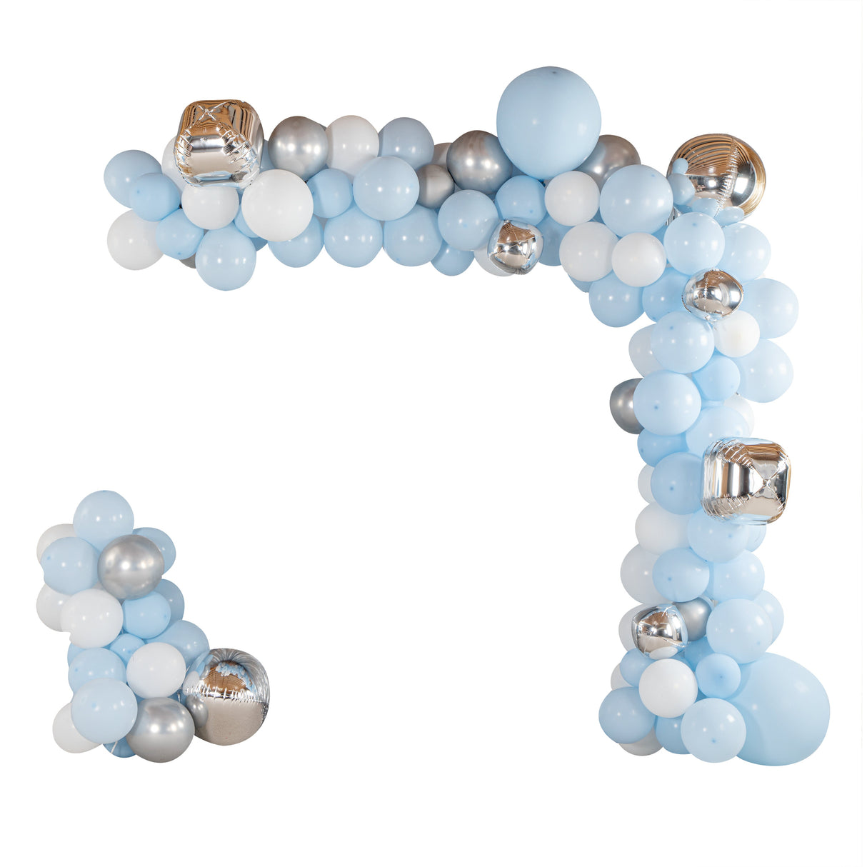 Balloon Kit, Arch & Garland, Balloonify 142 Piece, Blue/White/Silver,1 - 1 EACH