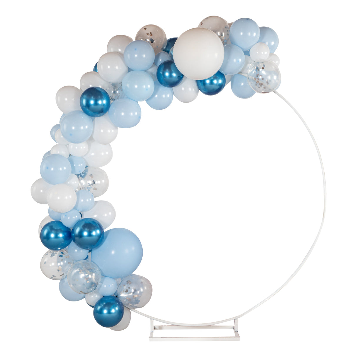 Balloon Kit, Arch & Garland, Balloonify 104 Piece, Metallic Blue/White/Silver,1 - 1 EACH