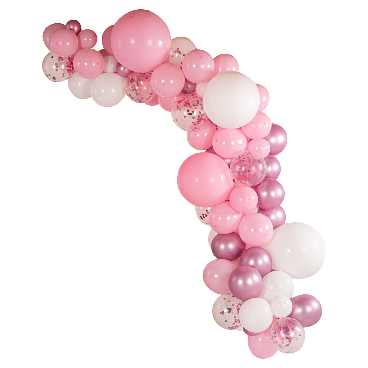Balloon Kit, Arch & Garland, Balloonify 106 Piece, Metallic Pink & White,1 - 1 EACH