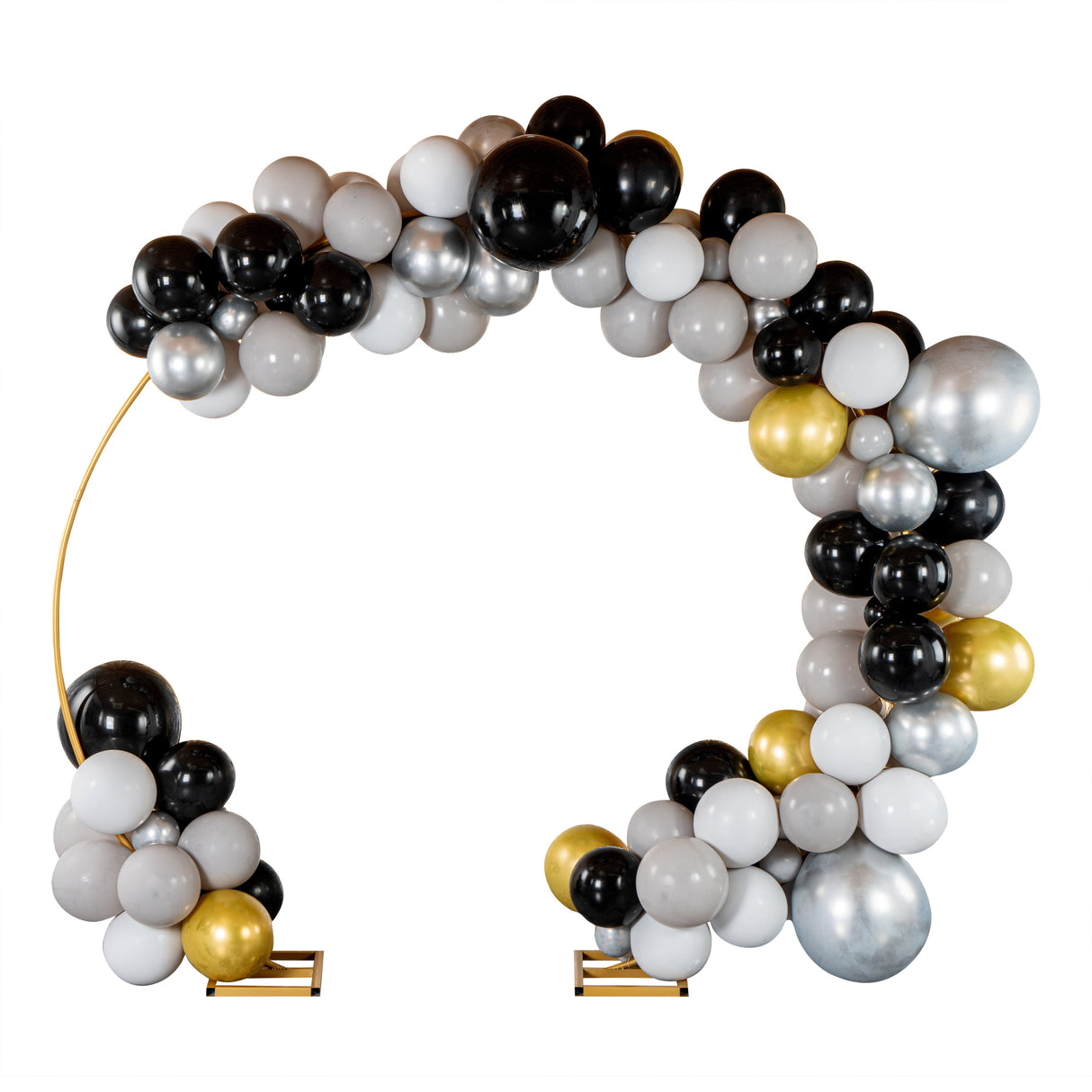 Balloon Kit, Arch & Garland, Balloonify 136 Piece, Gray/Black/Gold,1 - 1 EACH