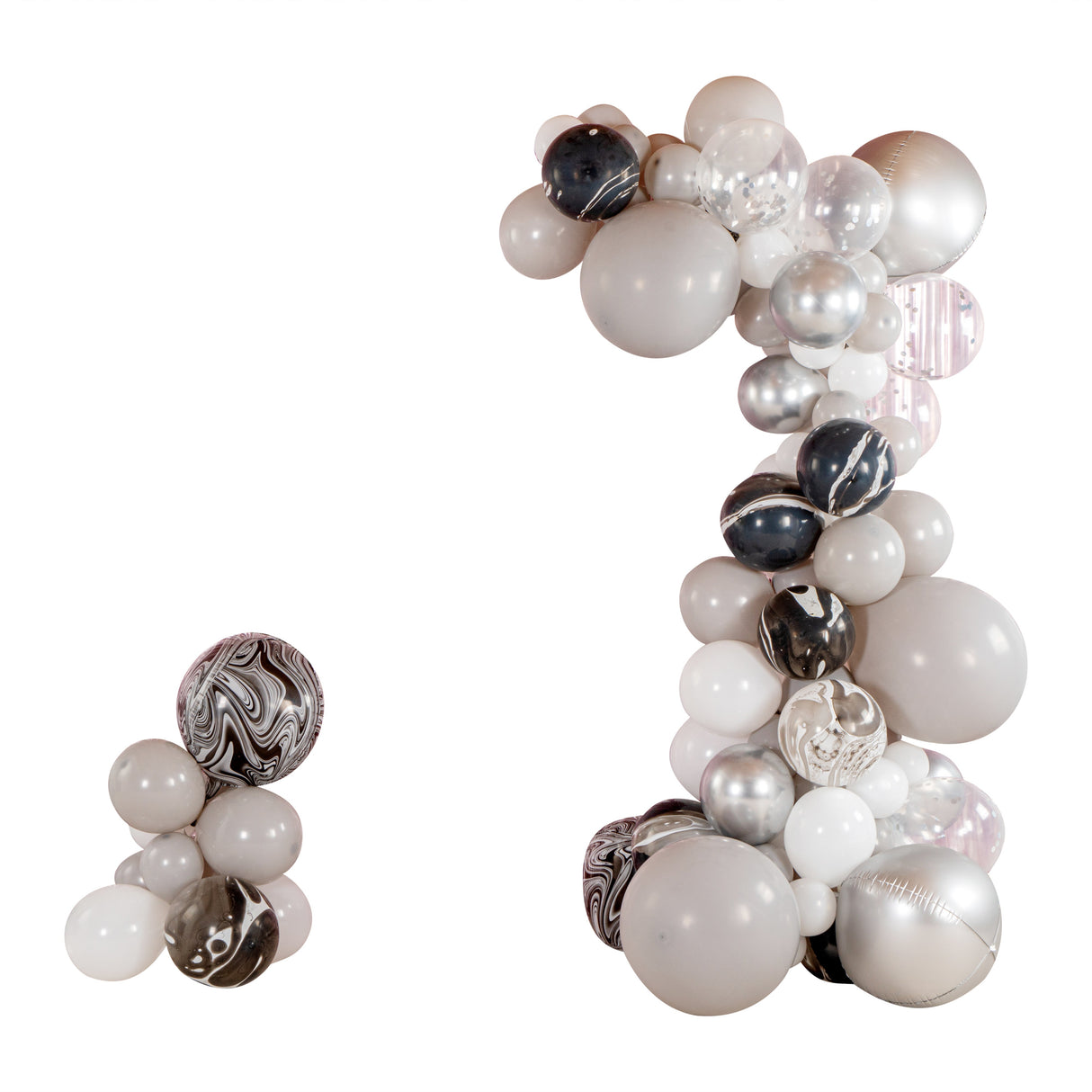 Balloon Kit, Arch & Garland, Balloonify 104 Piece, Gray & Metallic Silver,1 - 1 EACH