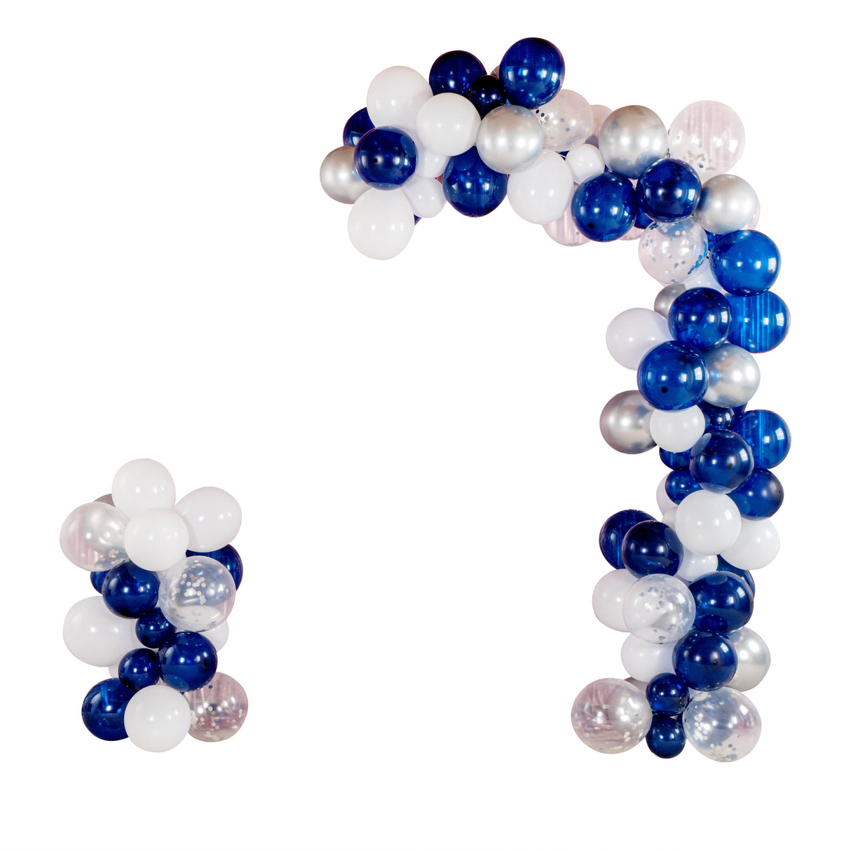 Balloon Kit, Arch & Garland, Balloonify 122 Piece, Navy/White/Silver,1 - 1 EACH