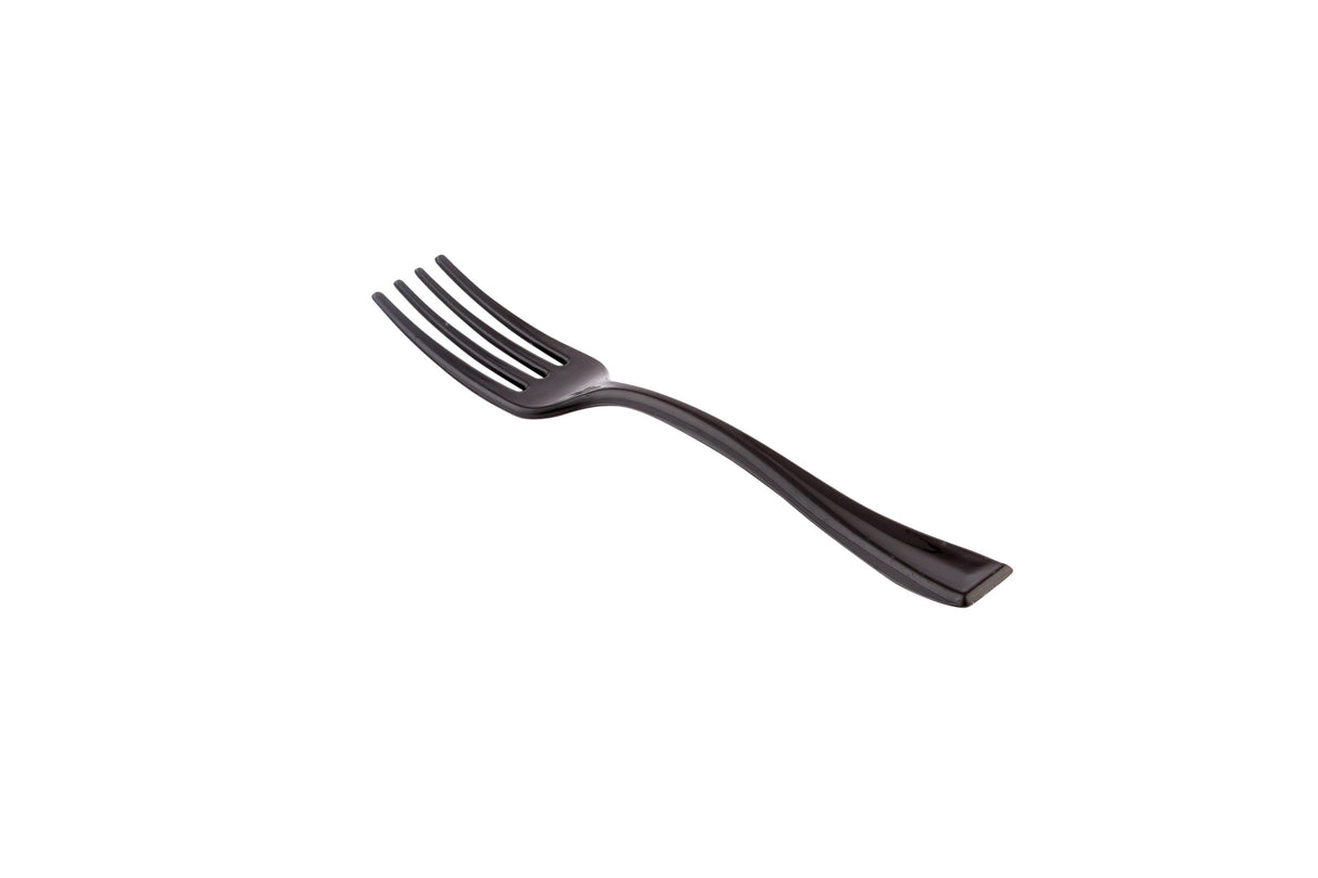 Forks, Mini, Plastic, Black, 4 Inch,100 - 1 EACH