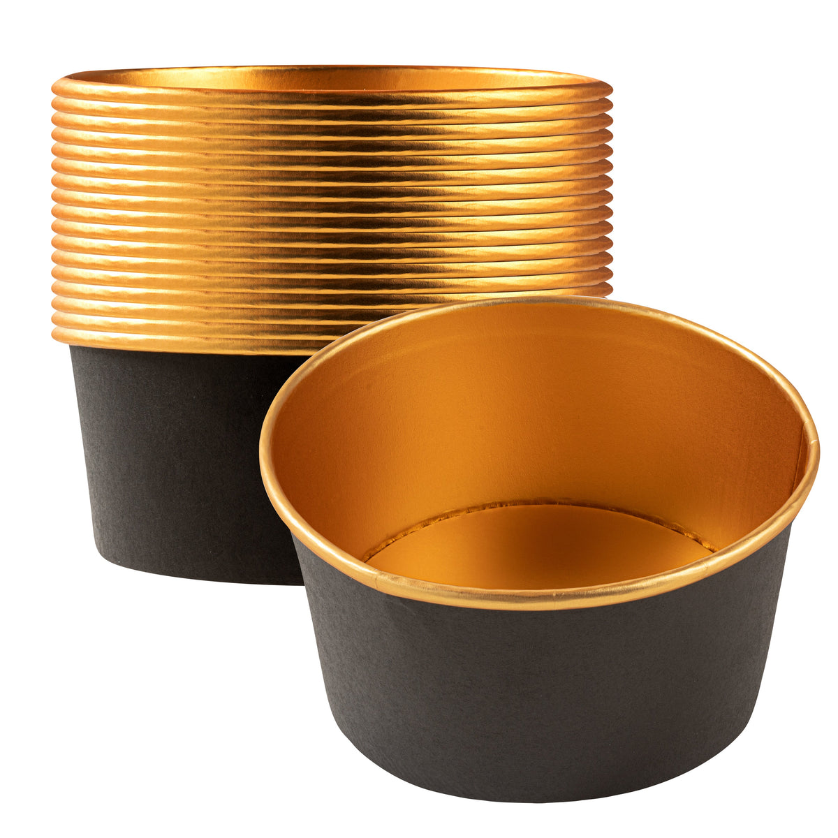 Containers, Take Out, Foil Lux 33 Ounce, Paper, Black, 6 x 6 x 3 Inch, with Foil Interior, 1 Each,200 - 1 COUNT