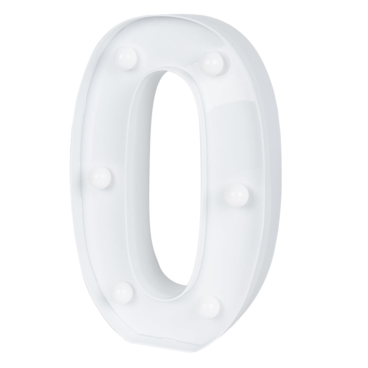 Sign, LED Marquee, 8.75 Inch, Number 0, White,1 - 1 EACH