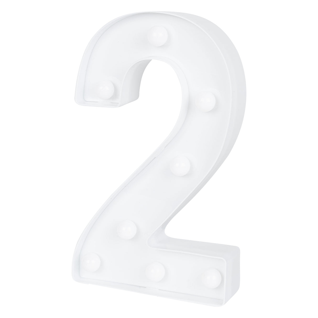 Sign, LED Marquee, 8.75 Inch, Number 2, White,1 - 1 EACH
